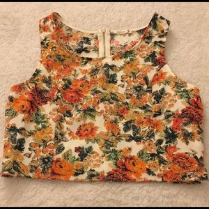 Vintage floral crop top